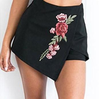 Sexy Splicing Two-piece Black Embroidery Dress